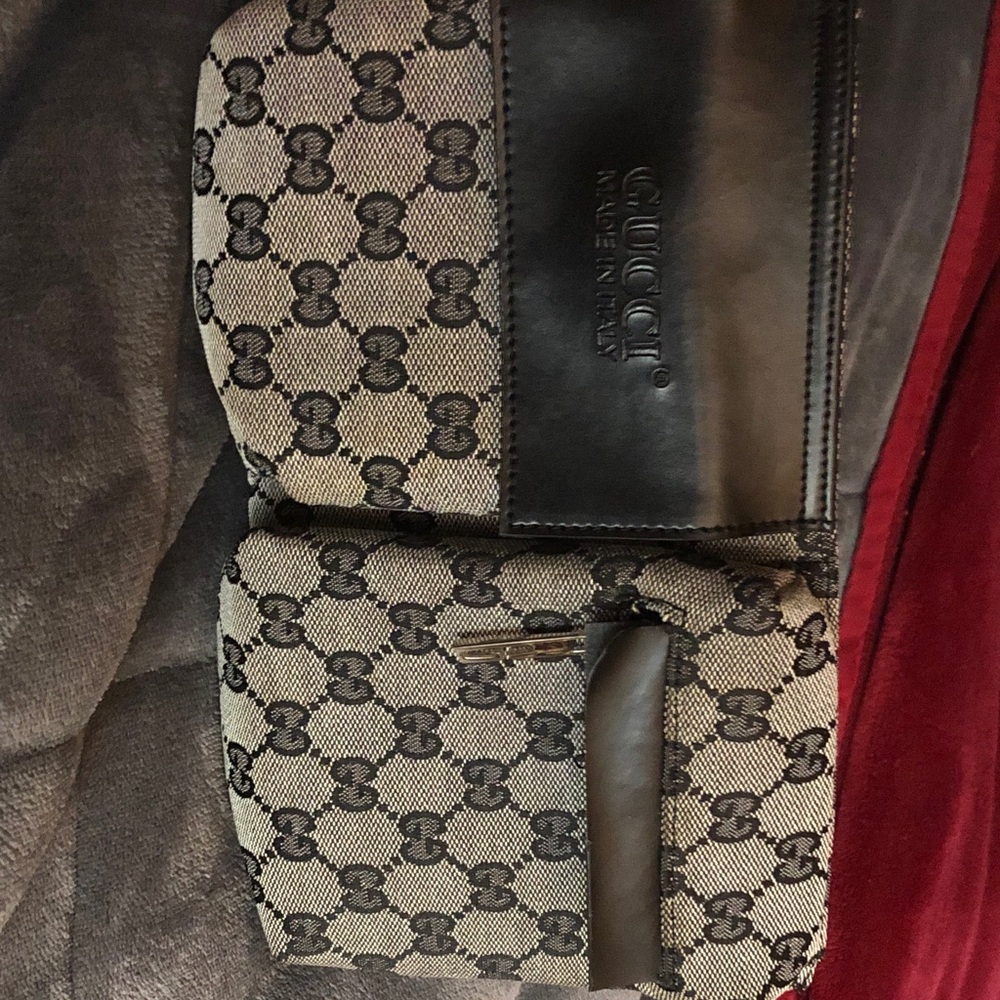 Gucci grey and black Fanny waist Travel Bag